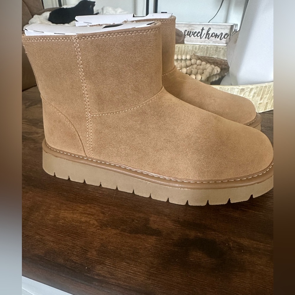 Tan Suede Ankle Boots